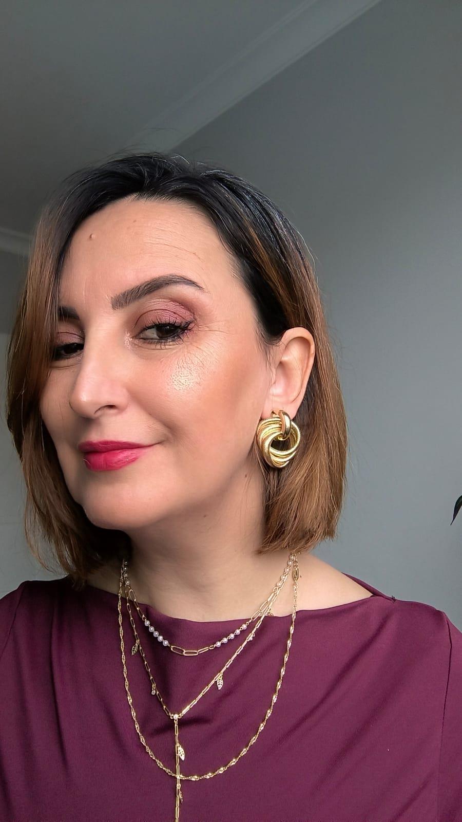 Altın Kaplama Vintage Küpe