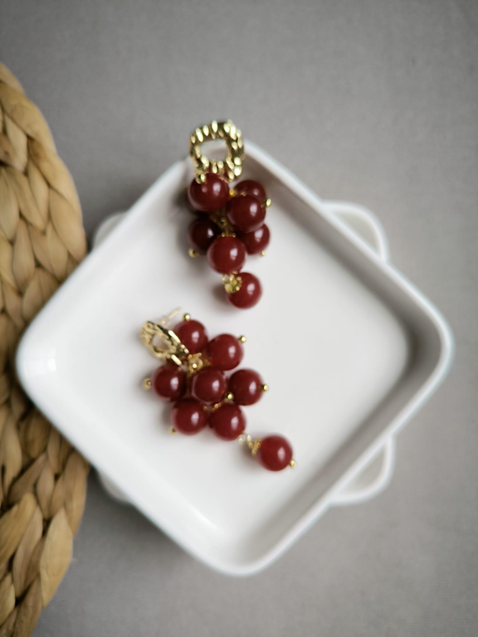 Sallatılı Üzüm Küpe Bordo