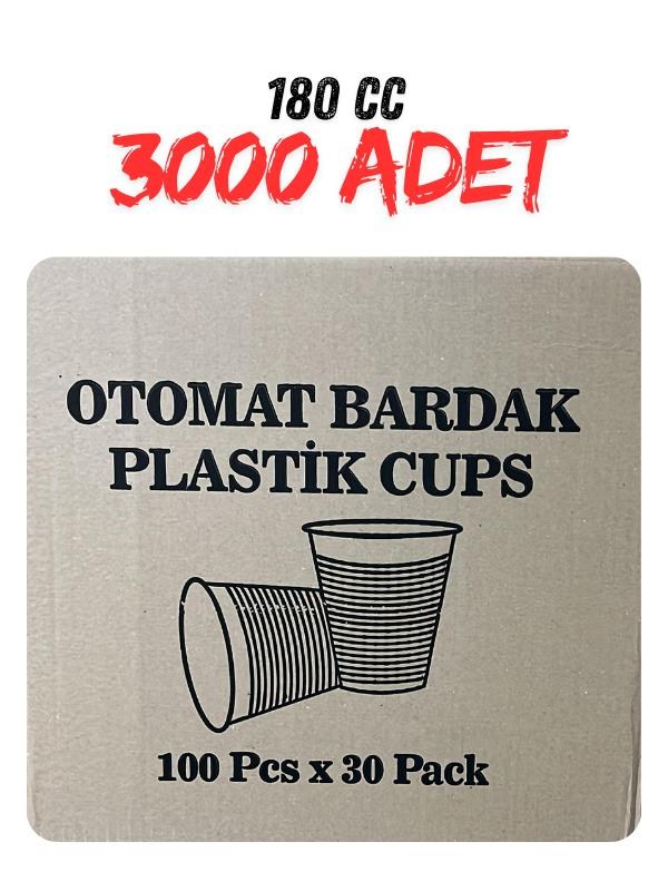 ASORTY PLASTİK BARDAK 180 CC 3000 Lİ