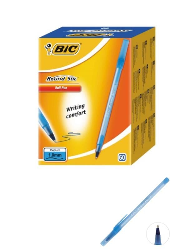 BİC ROUND STİC TÜKENMEZ KALEM 1 MM MAVİ 60'LI PAKET