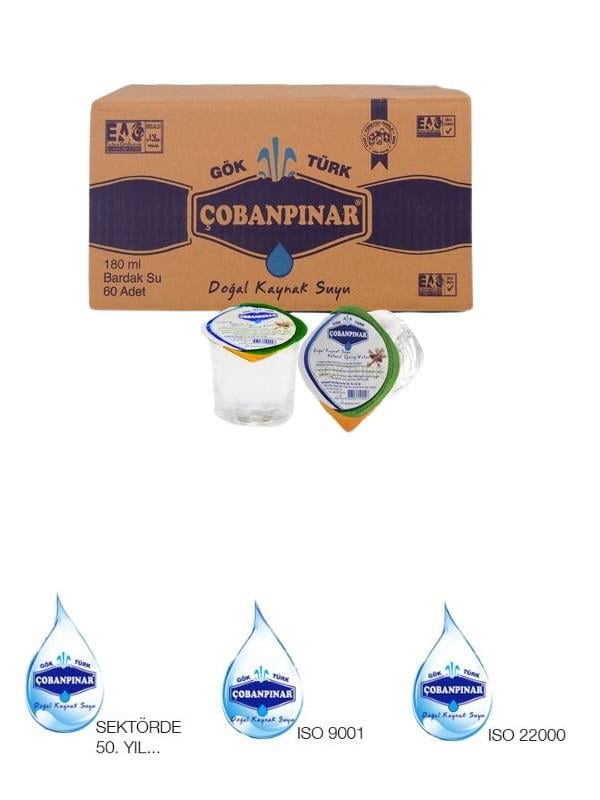 ÇOBAN PINAR BARDAK SU 60X180 ML