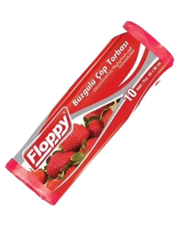 FLOPPY ÇİLEK KOKULU BÜZGÜLÜ ORTA BOY ÇÖP TORBASI 55X60