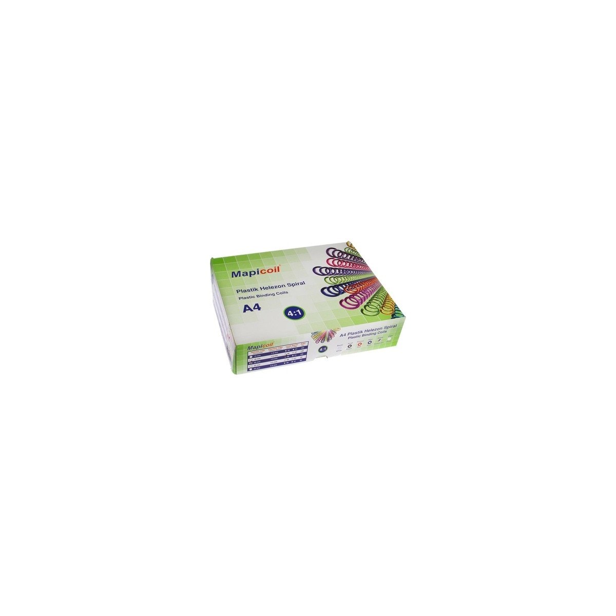 MAPİCOİL 4:1 PLASTİK HELEZON SPİRAL 18MM MAVİ 100 AD. 48 LOP