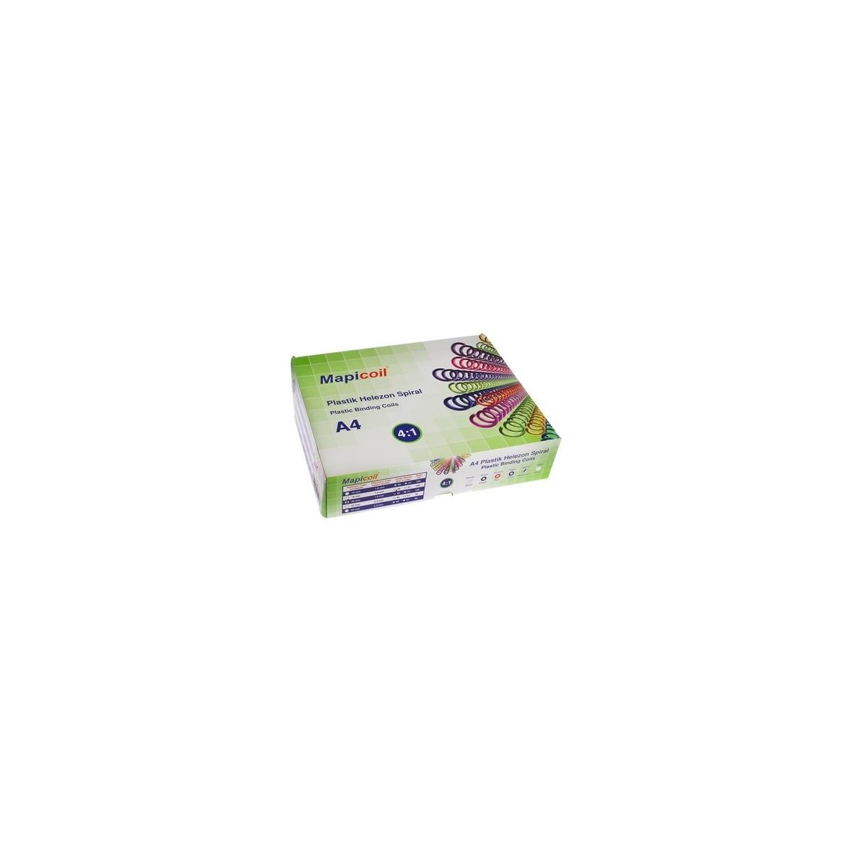 MAPİCOİL 4:1 PLASTİK HELEZON SPİRAL 18MM KIRMIZI 100 AD. 48 LOP