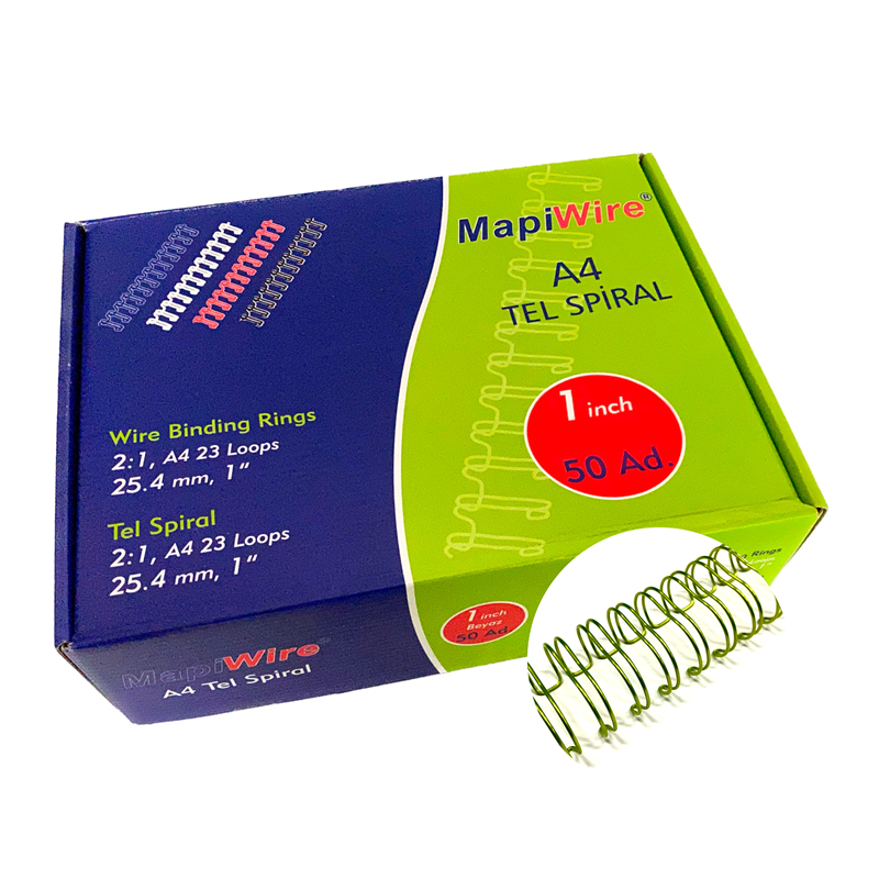 MAPİWİRE 1 İNÇ KUTU TEL METALİK SARI 50 AD.
