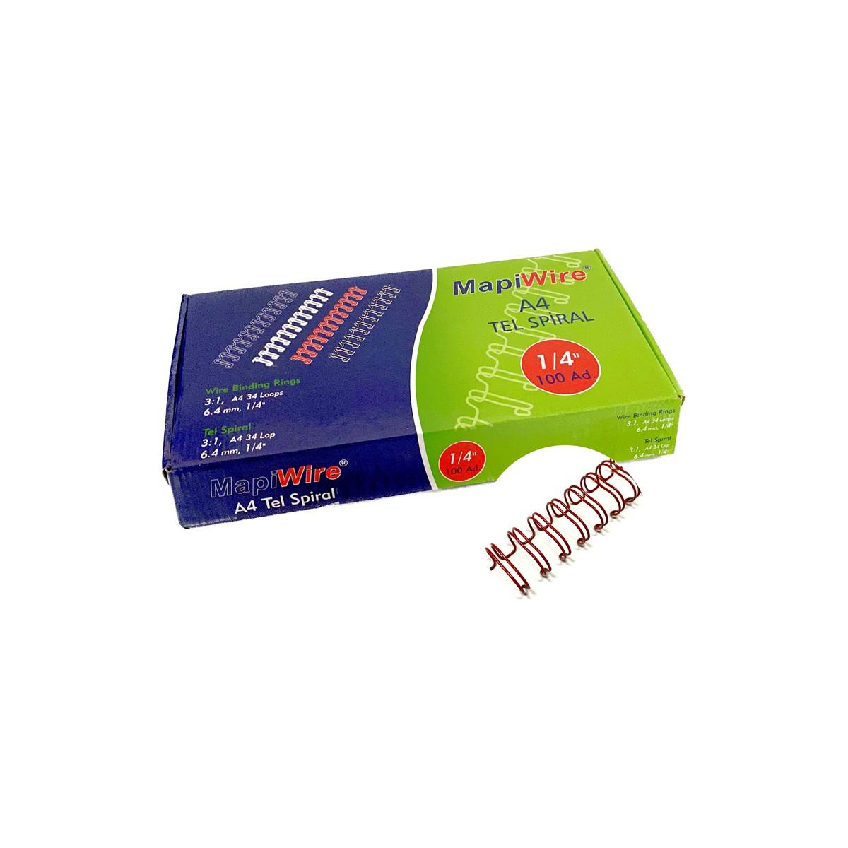 MAPİWİRE 1/4 KUTU TEL KIRMZI 100 AD.