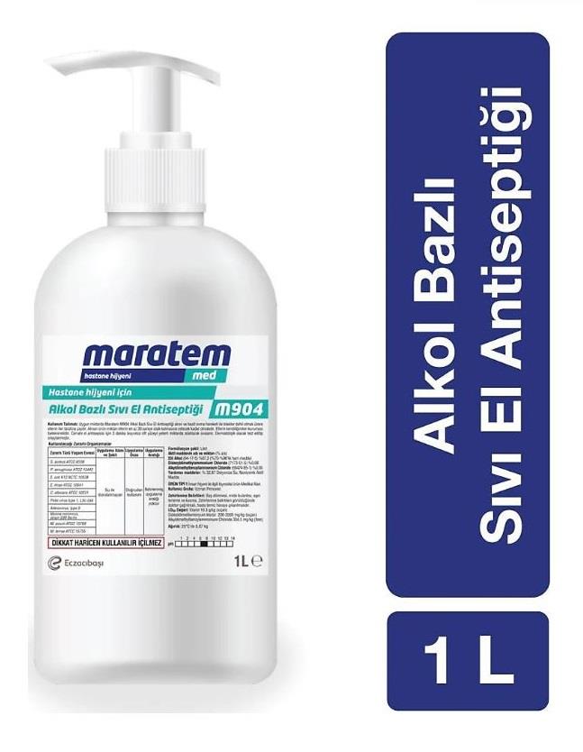 MARATEM M904 ALKOL BAZLI SIVI EL ANTİSEPTİK 1 LT