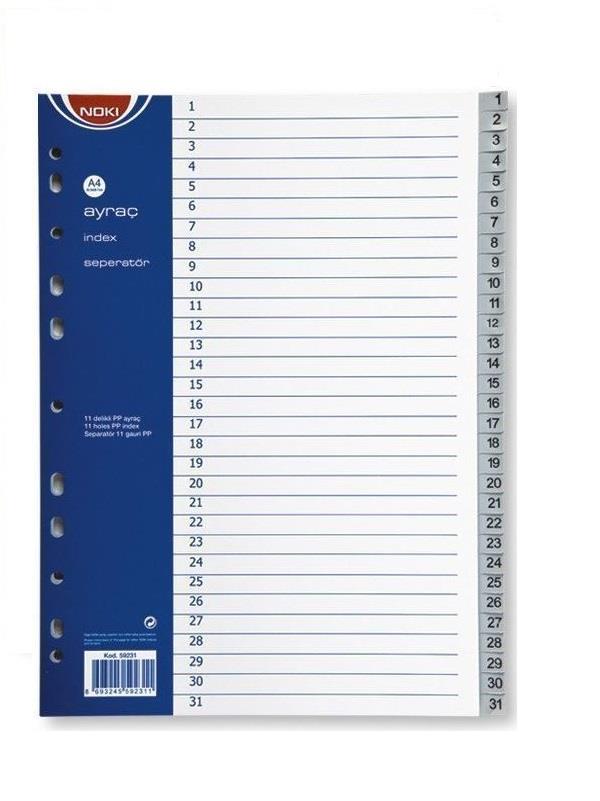 NOKİ SEPERATOR 1-31 RAKAM 59231