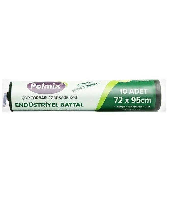 POLMİX END.BATTAL 72X95 SİYAH 10X20 400GR 64MİC.