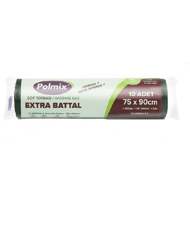 POLMİX EXTRA BATTAL 75X90 MAVİ 10X20 200GR 35MİC.