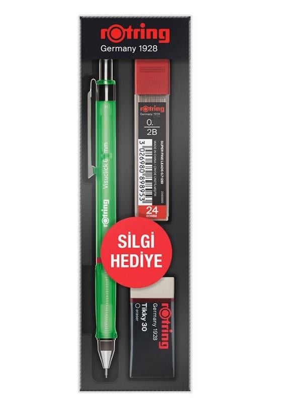 ROTRİNG VİSUCLİCK MİN.SİLGİ 3 LÜ OKUL SETİ 05 MM YEŞİL