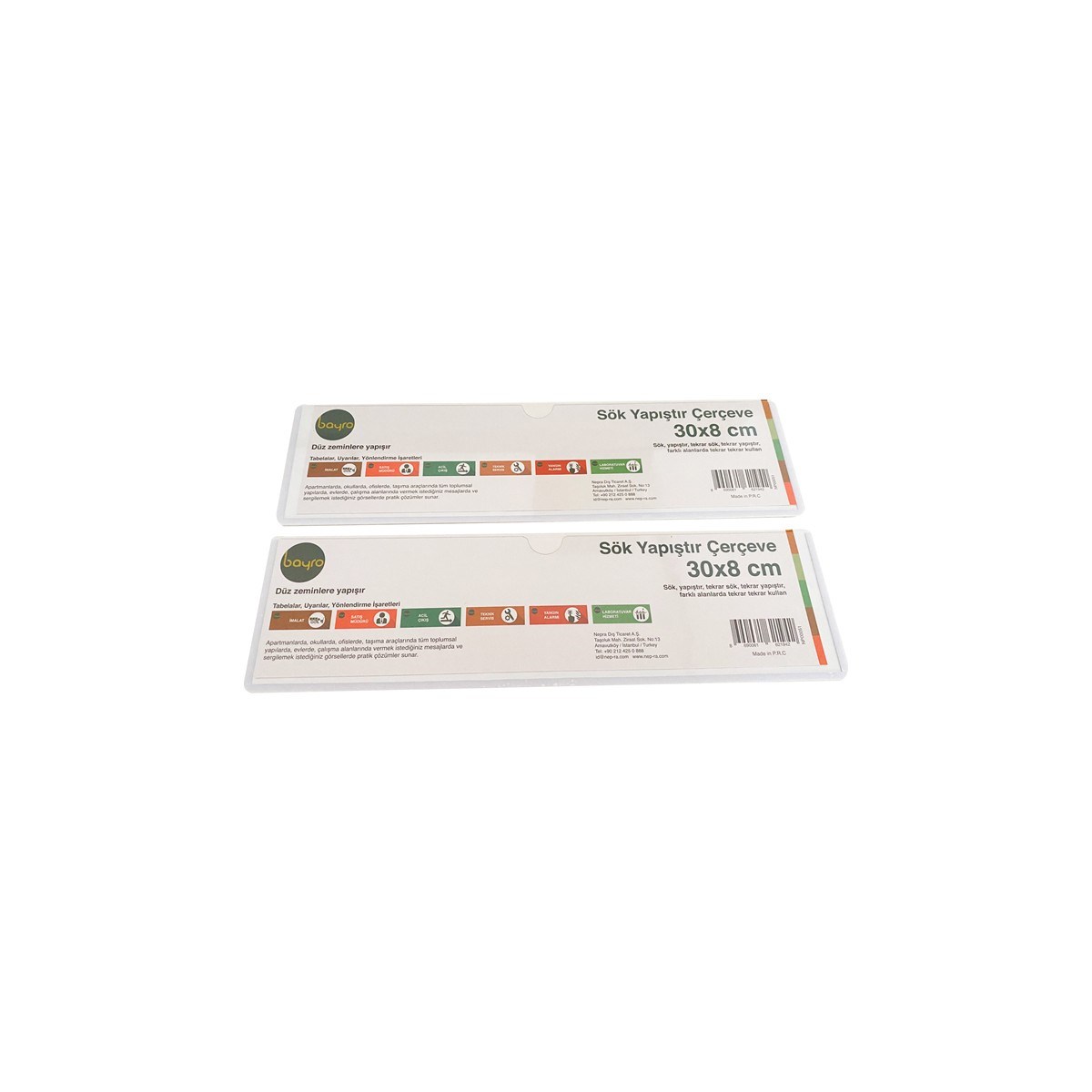 SÖK YAPIŞTIR ÇERÇEVE (30X8) (NP00051) YATAY 2 Lİ