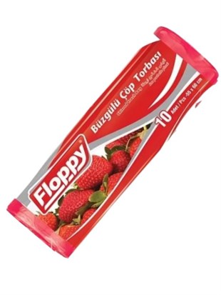 FLOPPY ÇİLEK KOKULU BÜZGÜLÜ ORTA BOY ÇÖP TORBASI 55X60