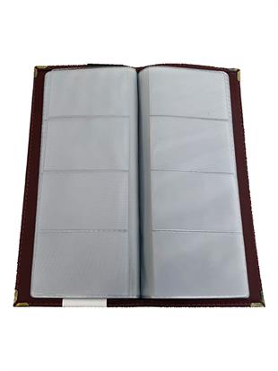 Kartvizit Albümü BORDO 160 Kart Kapasiteli 115x255 mm