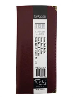 Kartvizit Albümü BORDO 160 Kart Kapasiteli 115x255 mm