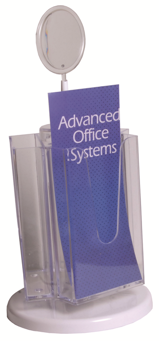 MAPİ 3 YÖNLÜ 6 RAF AFİŞ TAŞIYICI STAND (DÖNER SİSTEM) (1/3 A4)