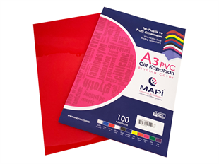 MAPİ A3 PVC OPAK CİLT KAPAK KIRMIZI 100 LÜ