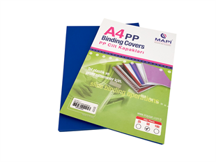 MAPİ A4 PP OPAK KAPAK (KUM DESEN) 350 MİCRON LACİVERT 50 Lİ