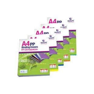 MAPİ A4 PP OPAK KAPAK (KUM DESEN) 350 MİCRON LACİVERT 50 Lİ