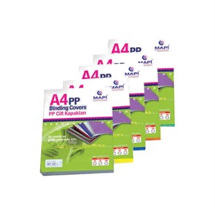 MAPİ A4 PP OPAK KAPAK (KUM DESEN) 450 MİCRON SİYAH 50 Lİ