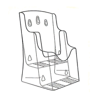 MAPİ AFİŞ TAŞIYICI STAND (BROŞÜRLÜKLER) İKİLİ (100X210) 1/3 A4