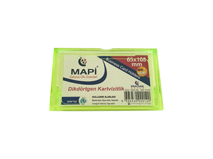MAPİ AKRİLİK KARTVİZİTLİK DİKDÖRTGEN ŞEFFAF YEŞİL 65X108