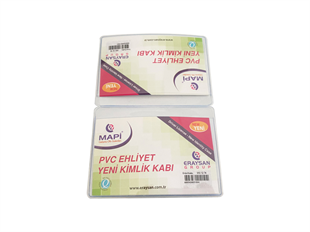 MAPİ ÇİFT KANATLI YENİ KİMLİK-EHLİYET KABI ŞEFFAF 50Lİ PAKET
