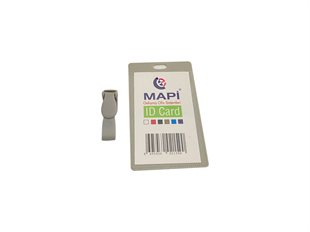 MAPİ KLİPSLİ PP KART POŞETİ DİKEY GRİ 50 AD.