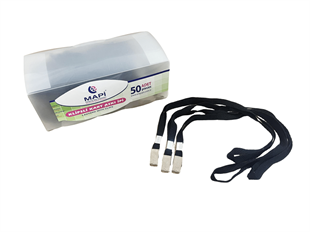 MAPİ-METAL KLİPSLİ ECO ASKI İPİ SİYAH 50Lİ