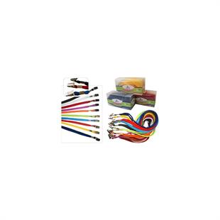 MAPİ METAL KLİPSLİ-POLYESTER DOKUMA KART ASKI İPİ KIRMIZI 50Lİ PAKET