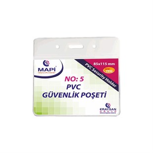 MAPİ ÖZEL EBAT PVC GÜVENLİK KARTI POŞETİ NO:5 85X115 100LÜ PAKET