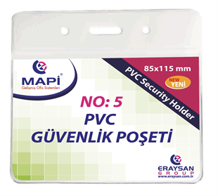 MAPİ ÖZEL EBAT PVC GÜVENLİK KARTI POŞETİ NO:5 85X115 100LÜ PAKET