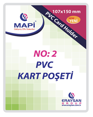 MAPİ ÖZEL EBAT PVC KART POŞETİ NO: 2 107X150 100LÜ PAKET