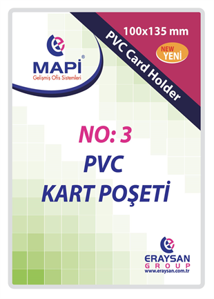 MAPİ ÖZEL EBAT PVC KART POŞETİ NO: 3 100X135 100LÜ PAKET