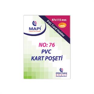MAPİ ÖZEL EBAT PVC KART POŞETİ NO:76 87X115 100LÜ PAKET