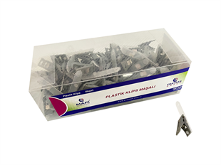 MAPİ PLASTİK KLİPS (MAŞALI) GRİ 100 LÜ PAKET