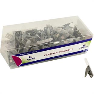 MAPİ PLASTİK KLİPS (MAŞALI) GRİ 100 LÜ PAKET