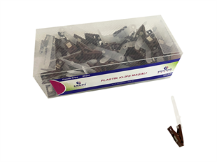 MAPİ PLASTİK KLİPS (MAŞALI) KAHVERENGİ 100 LÜ PAKET