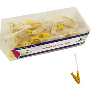 MAPİ PLASTİK KLİPS (MAŞALI) SARI 100 LÜ PAKET