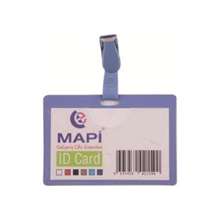 MAPİ PP KLİPSLİ YATAY KART POŞETİ MAVİ 5 Lİ BLİSTERLI