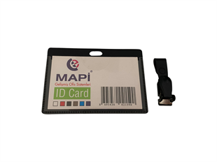 MAPİ PP KLİPSLİ YATAY KART POŞETİ SİYAH 5 Lİ BLİSTERLI