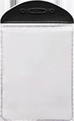 MAPİ PVC KART POŞETLERİ (DİKEY) SİYAH ŞERİTLİ 100LÜ PAKET