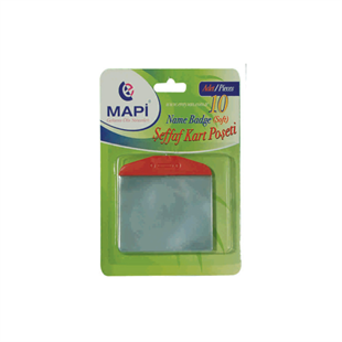 MAPİ PVC KART POŞETLERİ (OVAL) KIRMIZI 10 LU BLİSTERLI