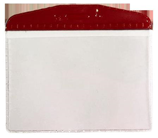 MAPİ PVC KART POŞETLERİ (OVAL) KIRMIZI ŞERİTLİ 100LÜ PAKET