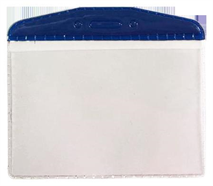 MAPİ PVC KART POŞETLERİ (OVAL) MAVİ ŞERİTLİ 100LÜ PAKET