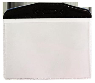MAPİ PVC KART POŞETLERİ (OVAL) SİYAH ŞERİTLİ 100LÜ PAKET