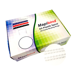 MAPİBİND 20MM PLASTİK SPİRAL ŞEFFAF 100 AD.
