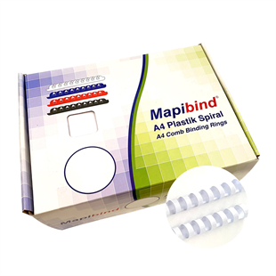 MAPİBİND 22MM PLASTİK SPİRAL BEYAZ 100 AD.