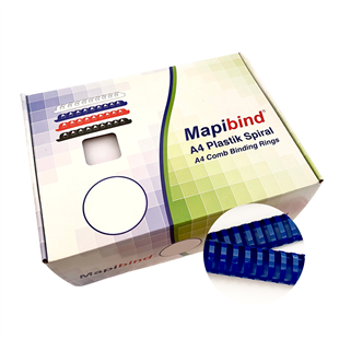MAPİBİND 38MM PLASTİK SPİRAL LACİVERT 50 AD.