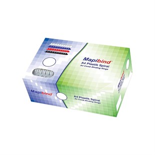 MAPİBİND 38MM PLASTİK SPİRAL SİYAH 50 AD.